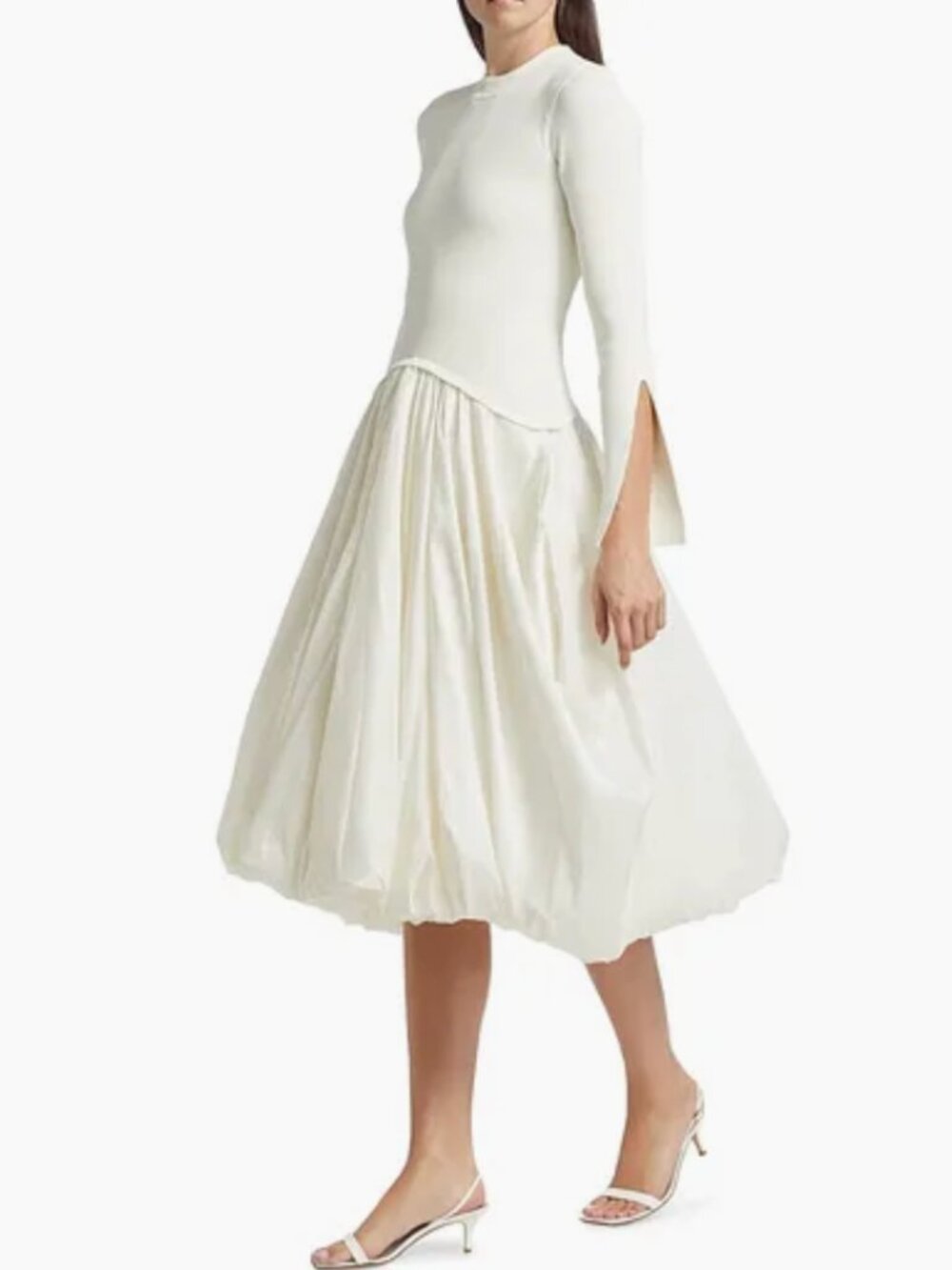 NWT SIMKHAI Kenlie Mock Neck Midi Dress